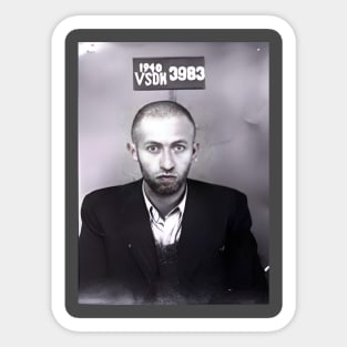 Menachem Begin Arrest Mugshot Sticker